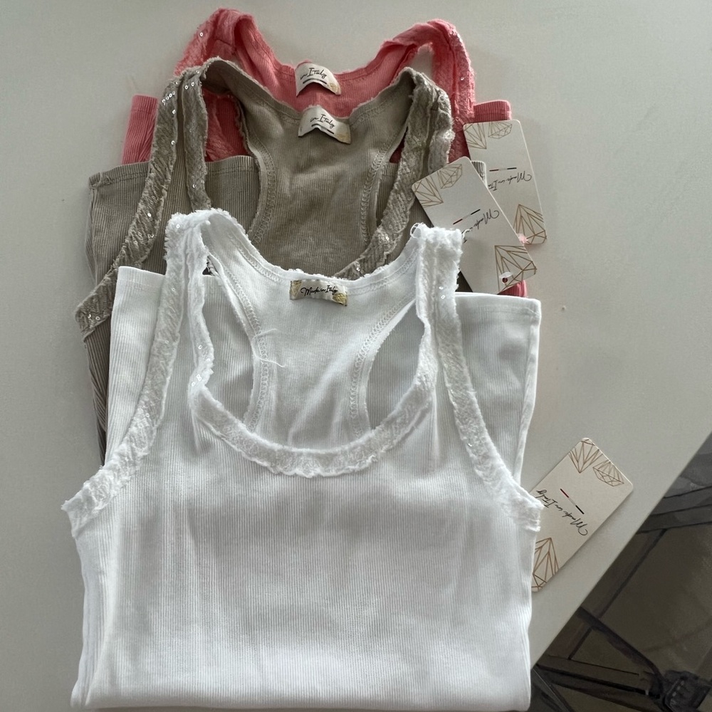 Cotton tank tops made in Italy